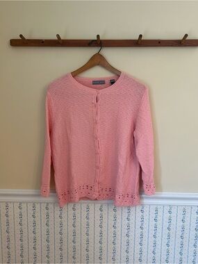 VINTAGE Kate Hill Crochet Cardigan Sweater